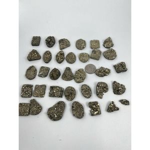 32x Natural Pyrite Cluster Ready For Pendant Making Wholesale Price